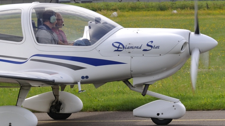 Start zum Vorbereitungsflug