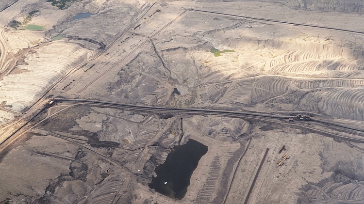 Tagebaulandschaft westlich von Brüx