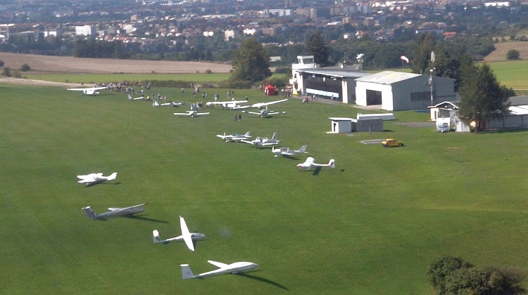 Endanflug Flugplatz Letkov bei Pilsen