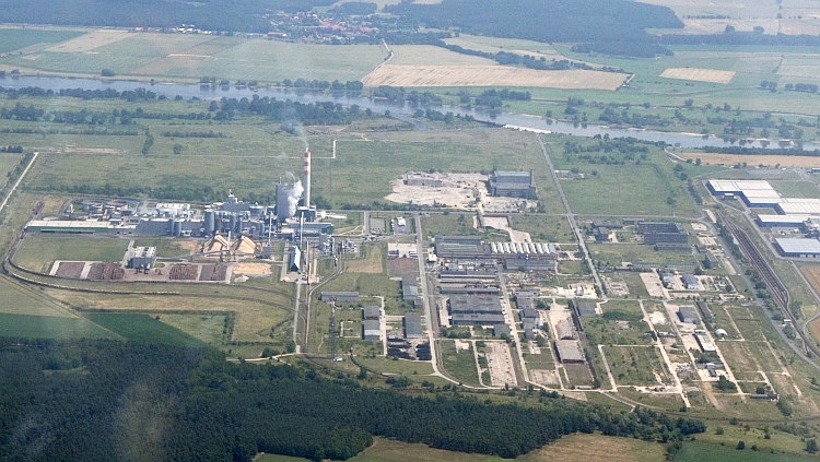 Früher Kernkraftwerk Stendal (noch nicht in Betrieb), jetzt eine Zellstofffabrik