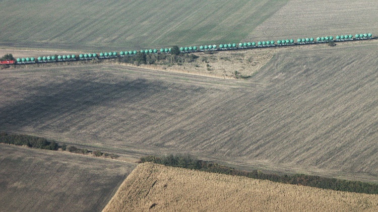 Ein Zug in der Nähe von Köthen